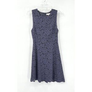 BABATON ARITZIA dress lace sleeveless party night out wedding guest gray 2